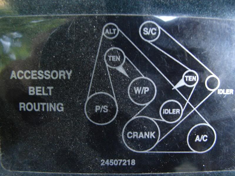 Need belt routing diagram 2007 pontiac grand prix v6 3.8L Fixya